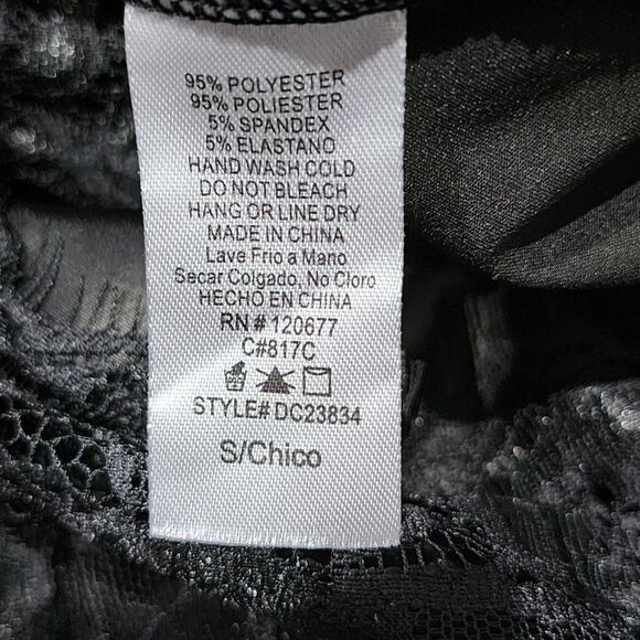 Tic Toc Bodycon Sheer Lace Strap Underwire Bra Top Mini Dress/Lingere Black Sz S - Picture 7 of 7